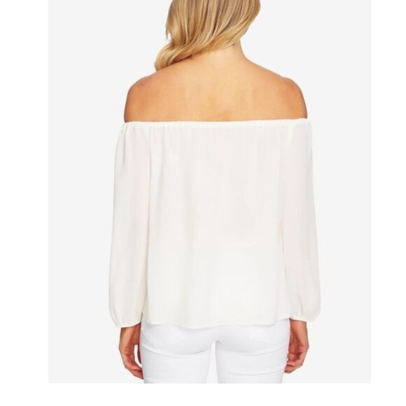 CeCe Ladder Stitch Off-The-Shoulder Blouse side large - new with tags! - Picture 2 of 7